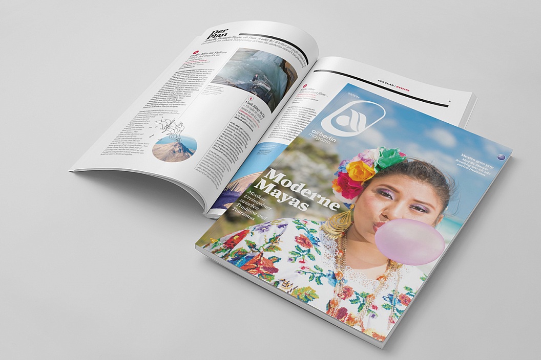 The AME "Eisklang” ice cave concerts featured in the Air-Berlin Inflight Magazine!