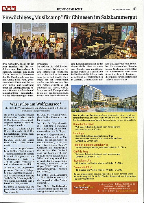 Article in local newspaper about successful AME Summer Camp